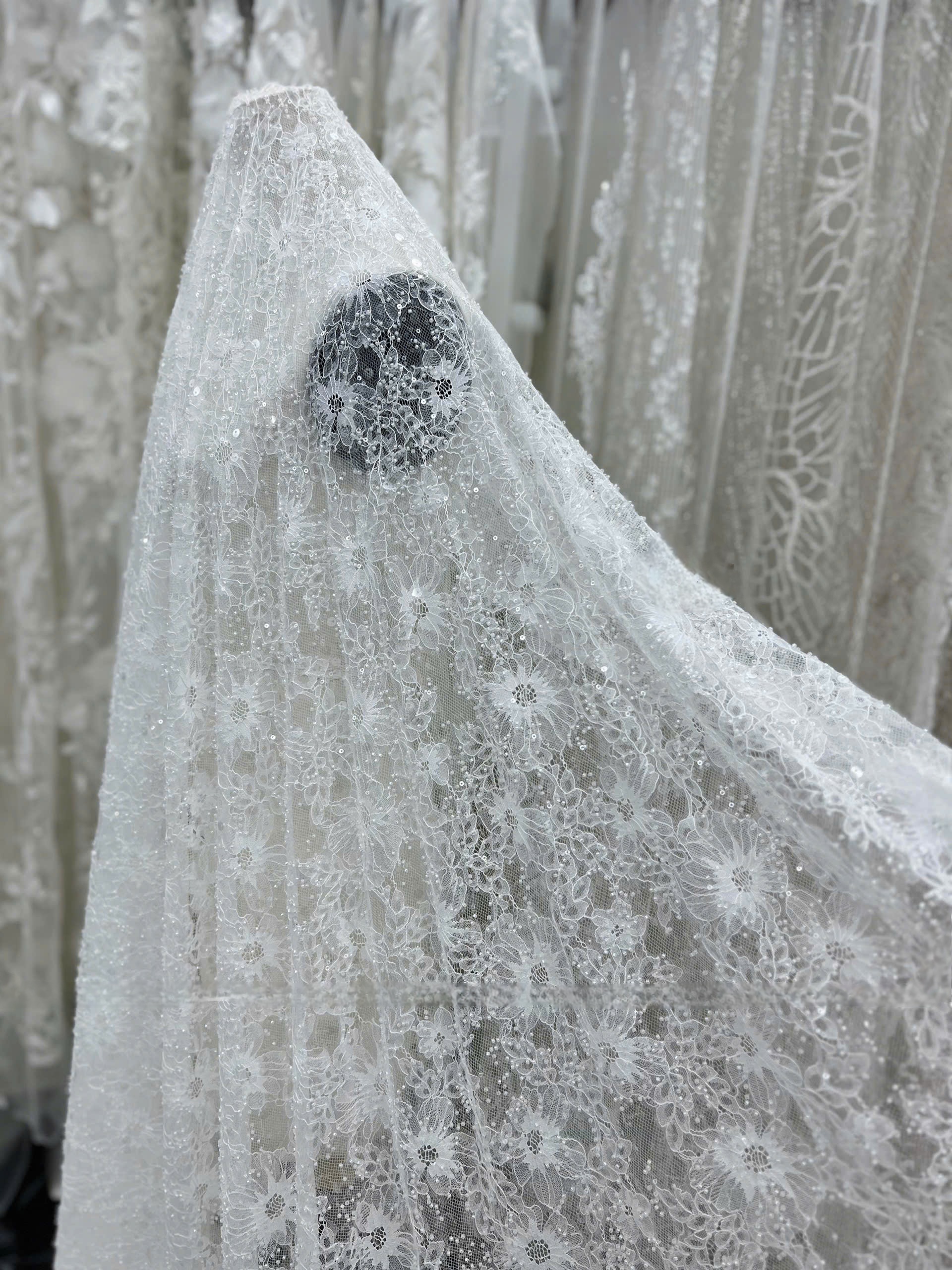 BEADED LACE FOR K GOWN BESPOKE COUTURE WEDDING DRESS